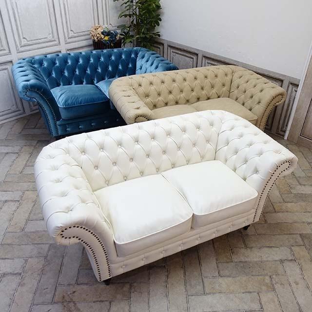 チェスターフィールドソファ チェスターフィールドソファー 2人掛け