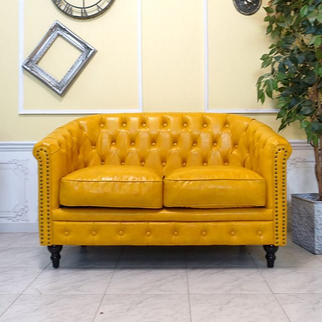 チェスターフィールドラブソファ 2人掛け 2P 二人 2シーター