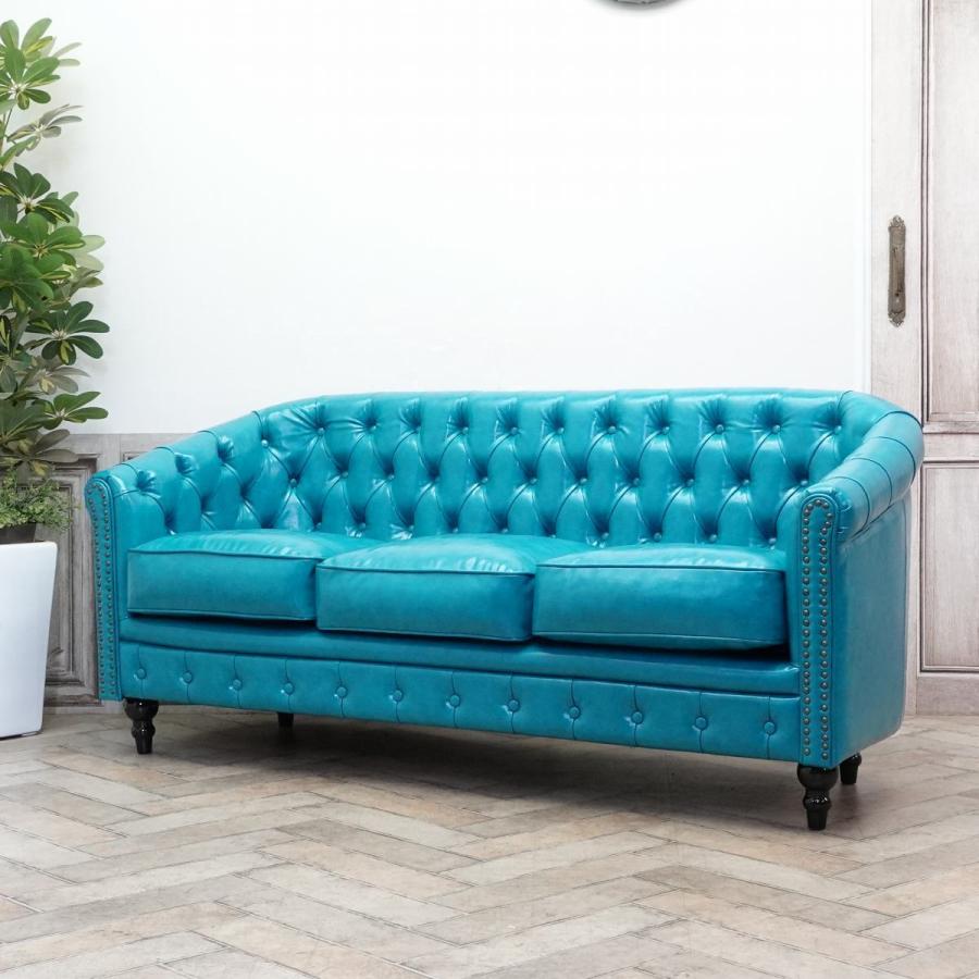 チェスターフィールドソファ 3人掛け 3P 三人 3シーター アンティーク