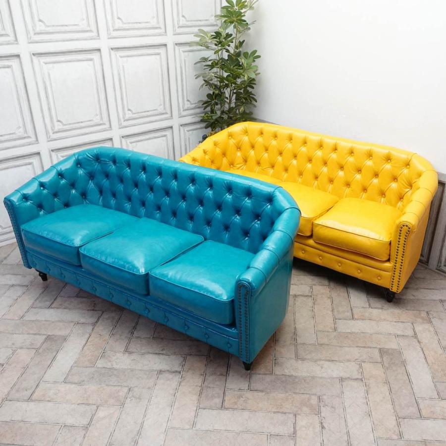 チェスターフィールドソファ 3人掛け 3P 三人 3シーター アンティーク