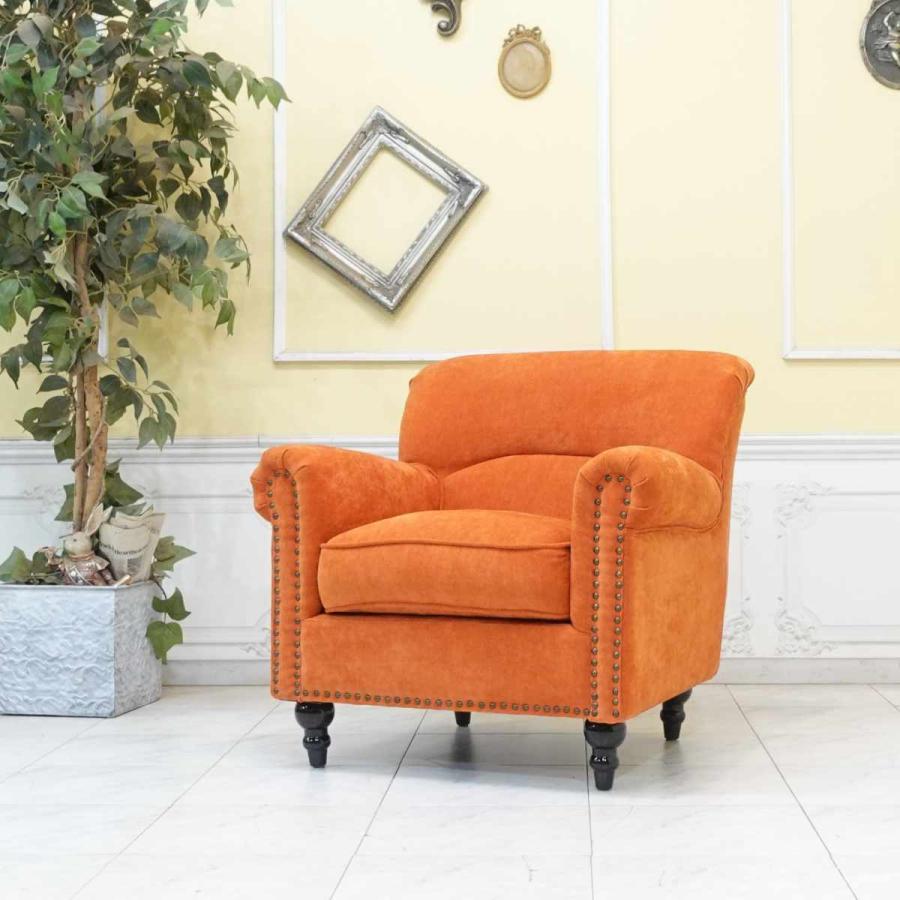 一人掛け ソファ シングルソファー アンティーク風 シンプル レトロ