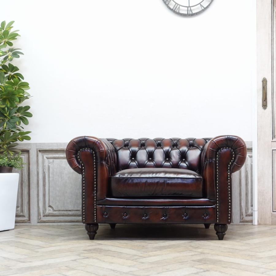 1人掛け ソファ チェスターフィールド アンティーク ヴィンテージ 英国