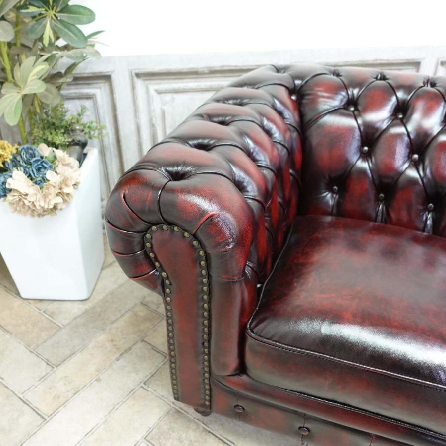 2人掛け ソファ チェスターフィールド 二人用 2P ヴィンテージ 英国