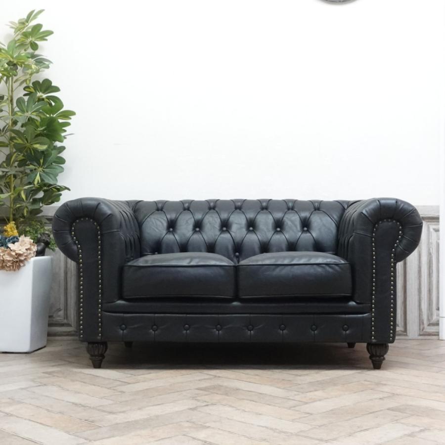 【送料込み】ビンテージ チェスターフィールド アンティーク ソファ 2人掛け チェスターフィールドソファ 2人掛け 2P 二人 アンティークソファー