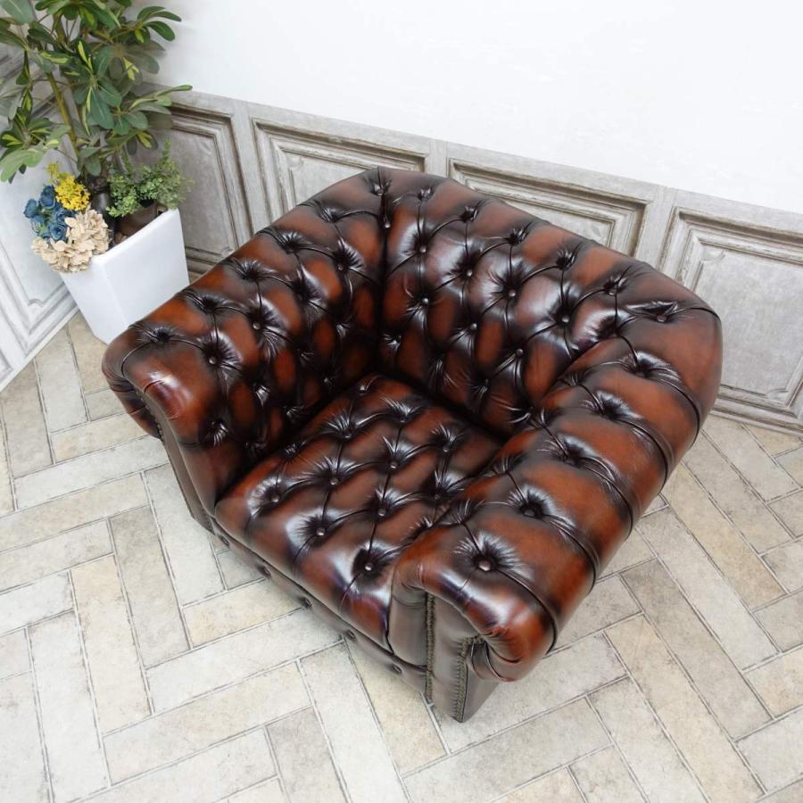 1人掛け ソファ チェスターフィールド 一人 1P アンティーク