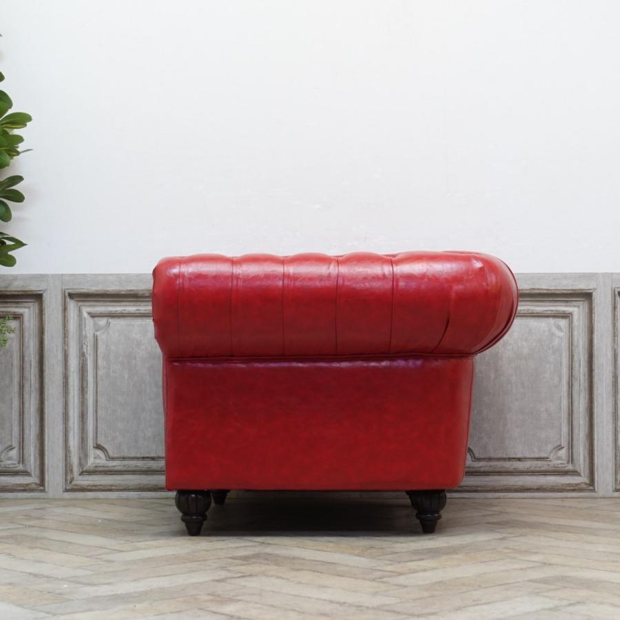 1人掛け ソファ チェスターフィールド ソファー 一人 1P アンティーク