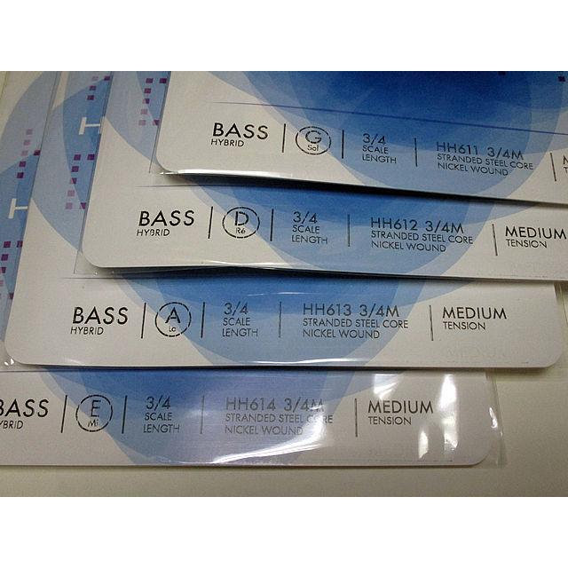 ヘリコア ハイブリッド コントラバス弦 セット D'Addario Bass Helicore Hybrid HH610 set 3/4 Medium Tension｜sokonegakkiya｜02