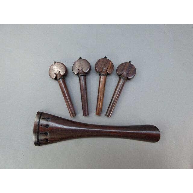 ハート型/ブラック ペグ, フレンチ型/ブラック テールピース