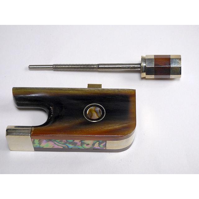 Cello Bow Frog Horn #04 チェロ弓用 水牛角 フロッグ : 底値楽器屋