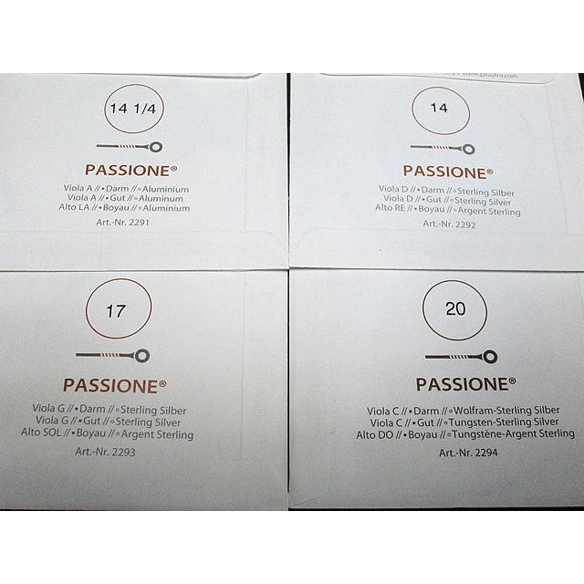 PIRASTRO PASSIONE ビオラ弦 Pirastro Passione Viola Strings - Medium Tension Set
