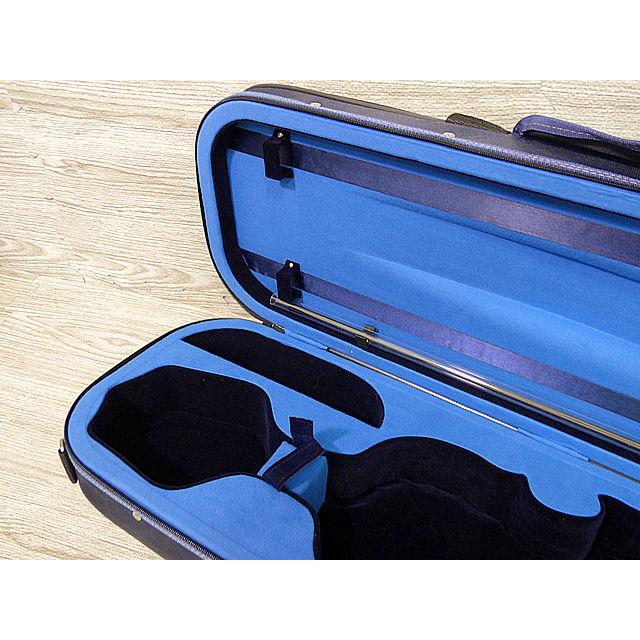 訳あり バイオリンケース 4/4 ブルー Oblong Violin Case Blue : 底値