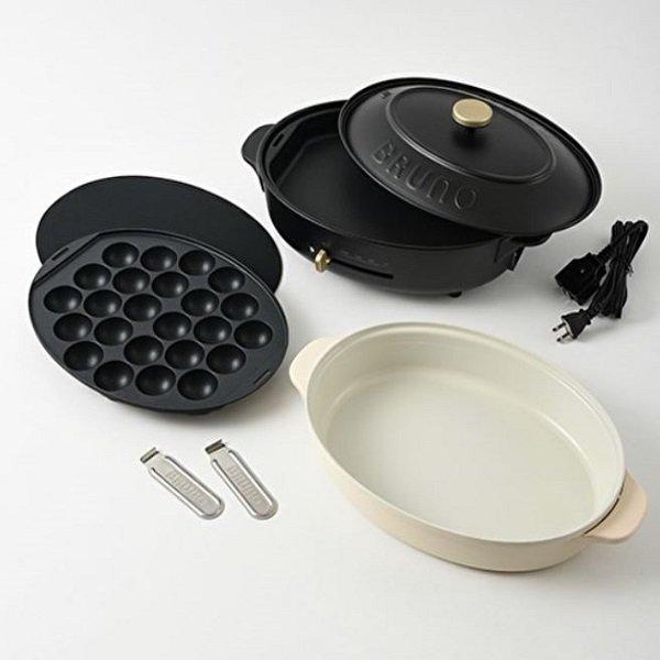 BRUNO ホットプレート BOE053-BK(ブラック) 平面プレート たこ焼きプレート【ラッピング対応可】 BRUNO ホットプレート BOE053-BK(ブラック) 平面プレート たこ焼き