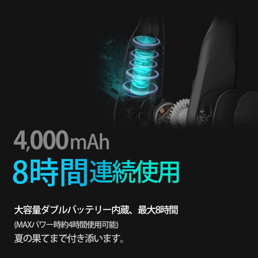 ネッククーラー 首掛ケ扇風機 携帯扇風機 ネックファン 8時間連続使用 扇風機 aioLABネックプロ ホワイト SHOKAI RLOGI【ラッピング対応可】｜sokutei｜09