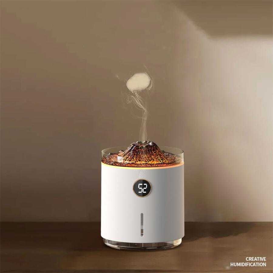 corewa 加湿器 アロマオイル対応 火山型 USB TYPE-C 充電式 卓上