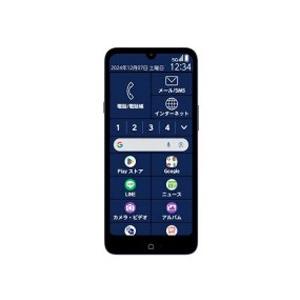 【新品未使用】CNT らくらくスマートフォン Lite MR01 ディープブルー らくらくスマートフォン FCNT Lite MR01 SIMフリー [ディープブルー