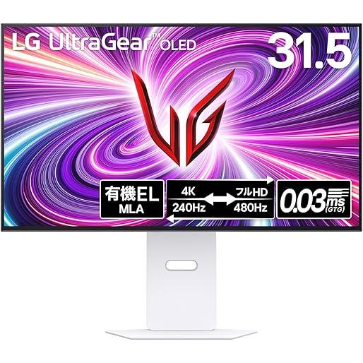 LG ゲーミングモニター UltraGear 32GS95UV-W [31.5インチ ホワイト