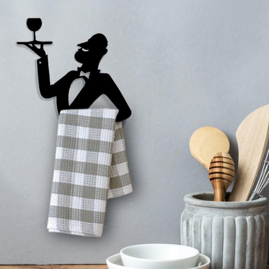 【日本正規販売代理店】かわいいキッチンタオルフック Pierre Kitchen Towel Holder おしゃれ キッチン ブラック RLOGI｜sokuteikiya｜03