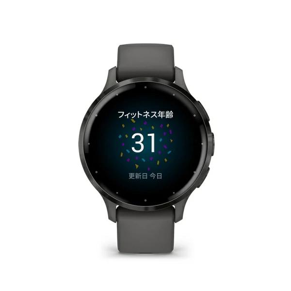 GARMIN ガーミン Venu 3S Suica対応 スマートウォッチ 010-02785-40 [Black Sesame/Slate][ラッピング可]の画像