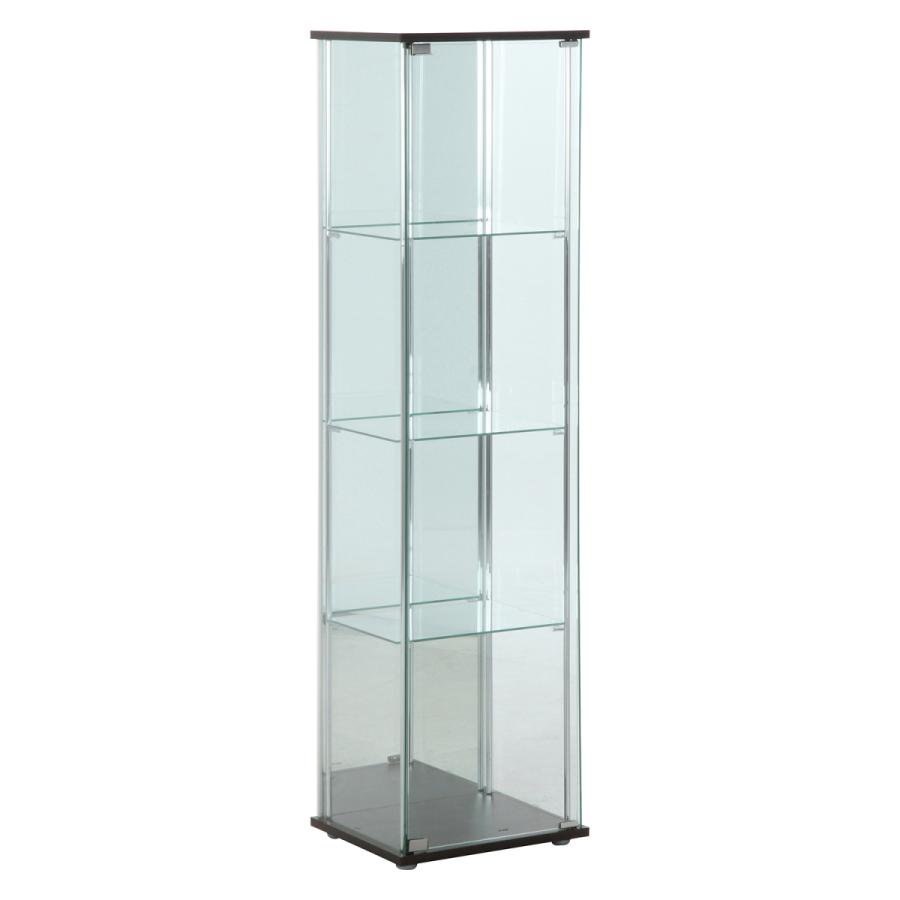 ガラスコレクションケース 4段(背面ミラー付キ)【メーカー直送