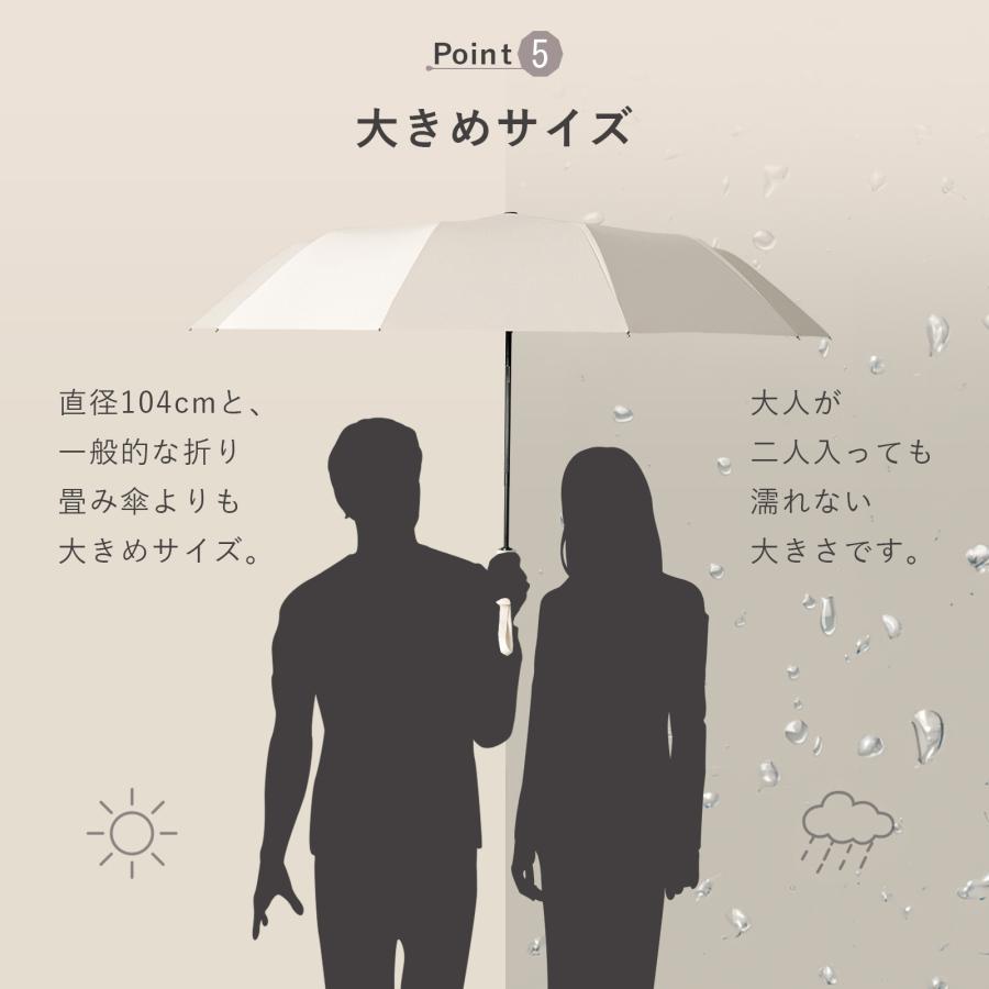 折り畳み傘 自動開閉 ワンタッチ 24本骨 頑丈 高耐久 高強度 防水 大きめ 大きい 速乾 紫外線カット UVカット 断熱 ニュアンスカラー 風に強い 無地 TRD RLOGI｜sokuteikiya｜07