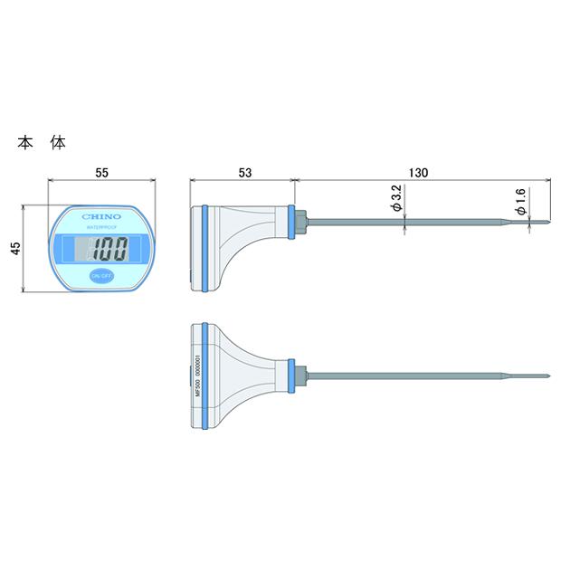 CHINO MF500 防水型デジタル温度計 防水デジタルクッキング温度計✖︎２個 Amazon.co.jp: チノー 防水型中心温度計 MF500 : ホーム＆キッチン