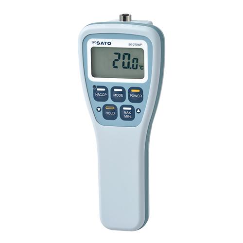 正規代理店　佐藤計量器　SK-270WP　(8078-22)　指示計のみ　防水型デジタル温度計（フック穴なし）HACCP　
