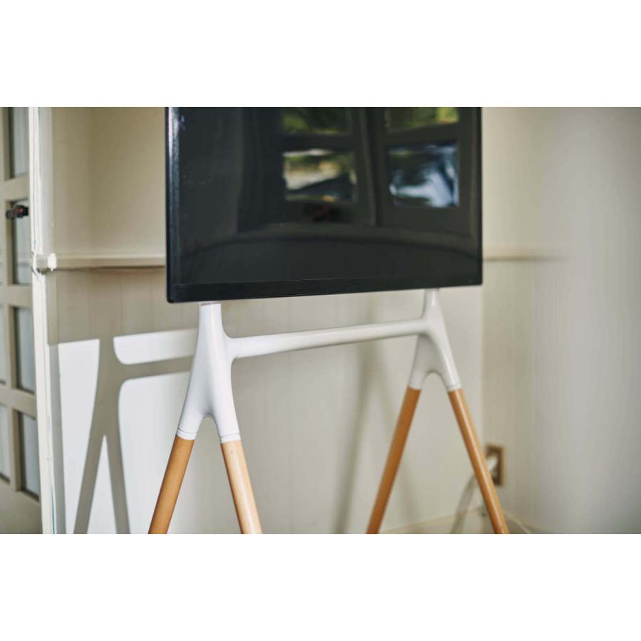 テレビスタンド イーゼルタイプ ハイタイプ おしゃれ 自立式 天然木 32〜55型対応 高さ調節 省スペース 天然木 イーゼルタイプ ハイタイプ おしゃれ 自立式 55型対応 高さ調節 省スペース ブラック ホワイト 粉体塗装