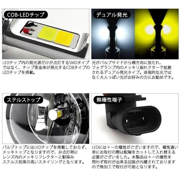 20系 前期/後期 セルシオ LED フォグランプ HB4 18W EPISTER製 サイド発光 リフレクター拡散 6000K/白色 3000K/黄色 切替式/ツインカラー 車検対応｜solae-shop｜07