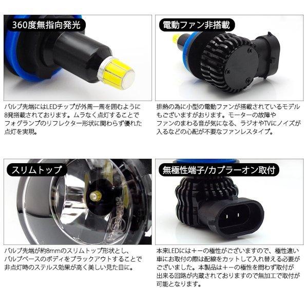 JB74W ジムニーシエラ LED フォグランプ H16 25W 5000ルーメン 全方向 360度発光 3000K/イエロー 車検対応｜solae-shop｜06