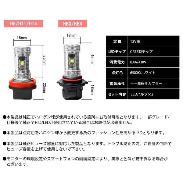 GDB インプレッサ WRX STI LED フォグランプ HB4 30W CREE/クリー プロジェクター発光 ホワイト/6500K 2個入り 車検対応 | ブランド登録なし | 06