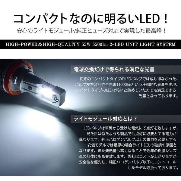 140系 スペイド LED ロービーム/ヘッドライト H11 55W 11000ルーメン