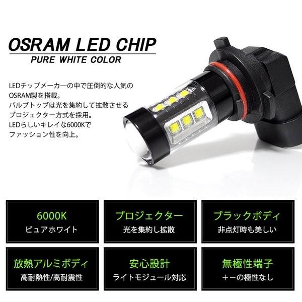 LA400K コペン LED フォグランプ H8 80W OSRAM/オスラム製LEDチップ搭載 プロジェクター発光 6000K/ホワイト 車検対応｜solae-shop｜05