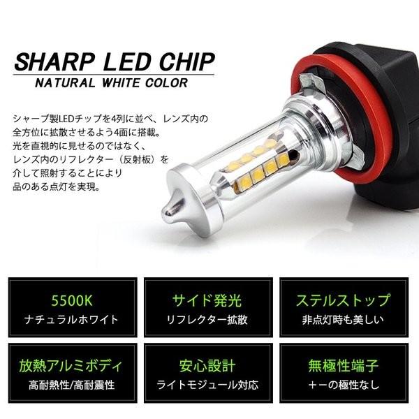 LA400K コペン LED フォグランプ H8 80W SHARP/シャープ 遮光シェード/サイド発光 ホワイト/白/5500K｜solae-shop｜06