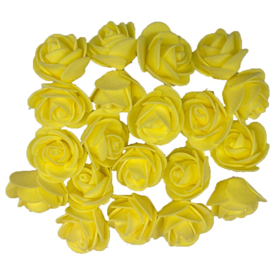 フェイクフラワー ウレタン イエロー 20個入り 黄色 造花 ハンギング トピアリー ボール ブーケ 花材｜solargift