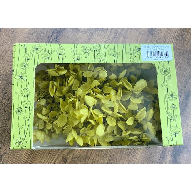 新規購入 プリザーブドフラワー 花材 日比谷ピラミッドアジサイ ピスタチオグリーン 箱売り 15g 日比谷花壇 紫陽花 あじさい