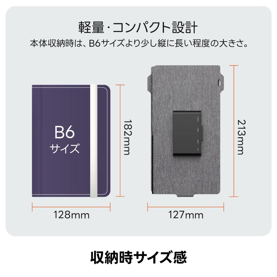 ソーラーパネル 折りたたみ式 単結晶34W F35 BigBlue 厚み2.6mm 取付穴 コンパクト 太陽光 発電 非常用 軽量 便利 アウトドア |  | 02