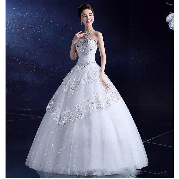 ウエディングドレス ベアトップ ノースリーブ 花嫁 結婚式 二次会 披露宴 赤 白 エンパイア ブライダル レースアップ チュール スパンコール Hs z Solas 通販 Yahoo ショッピング