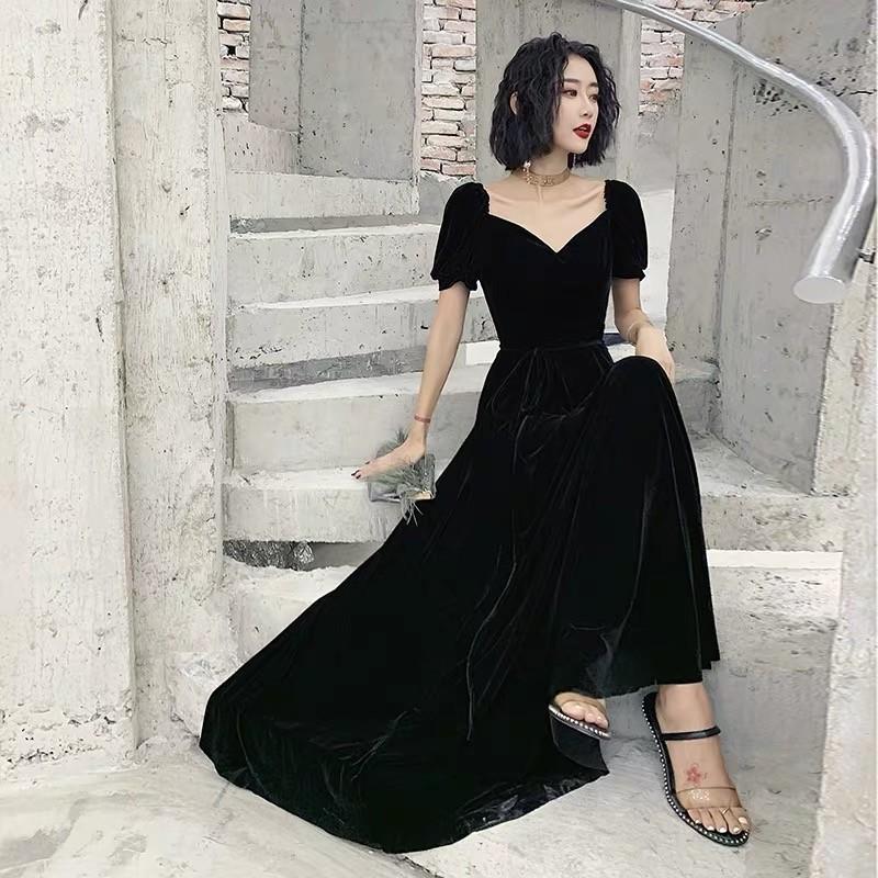 春コーデワンピース 新春新作 セクシー ベロアワンピース ベロアワンピ ミモレ丈 七分袖 Aライン ギャザー フォーマル 結婚式 暖かめ Lyq Solas 通販 Yahoo ショッピング