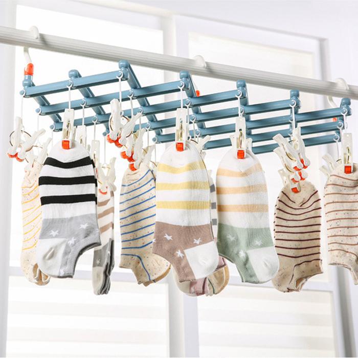 ハンガー ピンチハンガー 29ピンチ クリップ付 物干しハンガー 洗濯ばさみ 伸縮ハンガー 小物干しハンガー 靴下 下着 ブラジャー 折り畳み Myj Solas 通販 Yahoo ショッピング