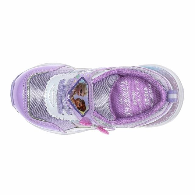 【MoonStar】DN C1322 PURPLE ムーンスター パープル ディズニー Disney アナと雪の女王 アナ雪 エルサ 抗菌防臭 女の子 子供靴 スニーカー ベルクロ ローカット｜solehunter｜03