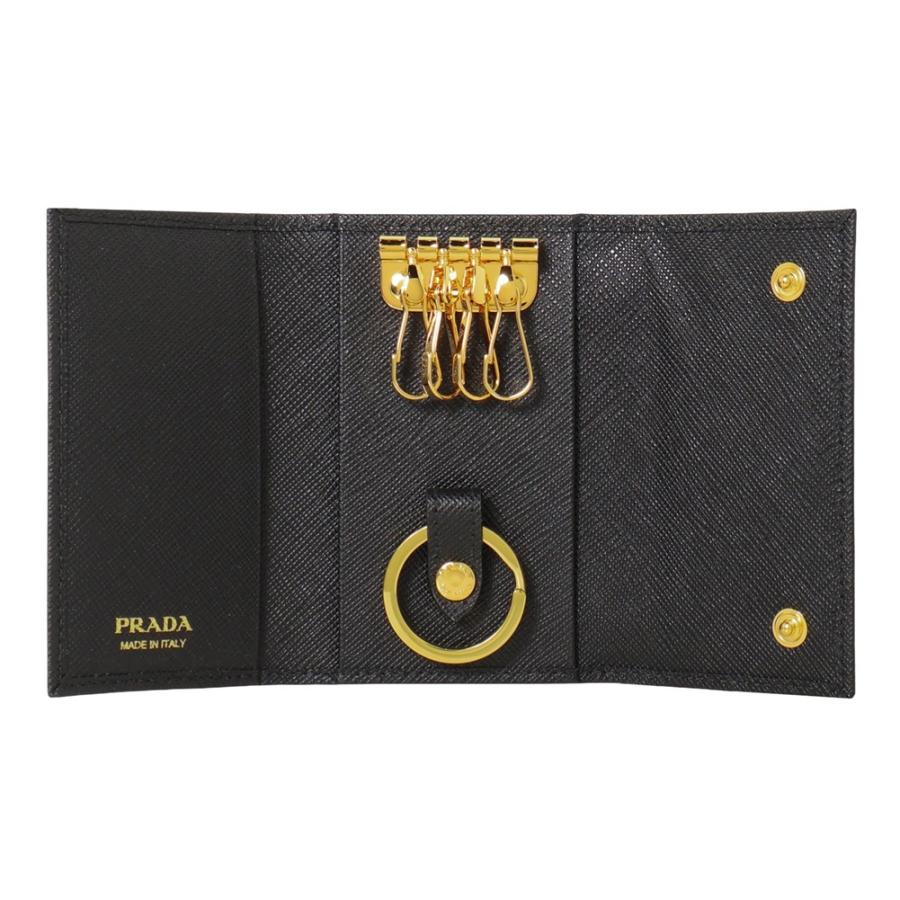プラダ キーケース 1PG004 QHH F0002 ブラック PRADA 爆買の画像