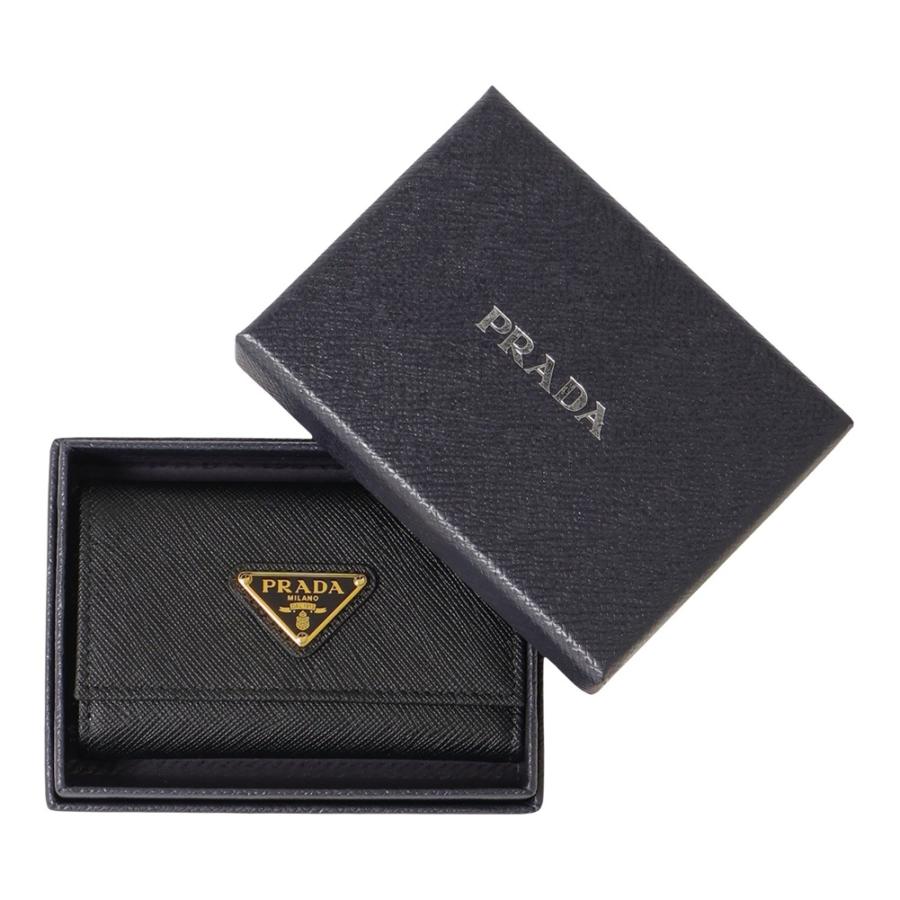 プラダ キーケース 1PG004 QHH F0002 ブラック PRADA 爆買の画像