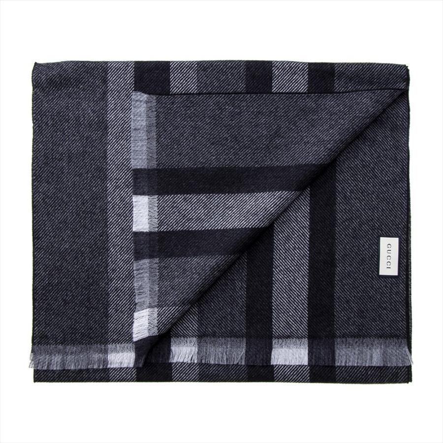 GUCCI（グッチ） マフラー 387574 4G200 1361 FLANNER/DARK GREY GUCCI