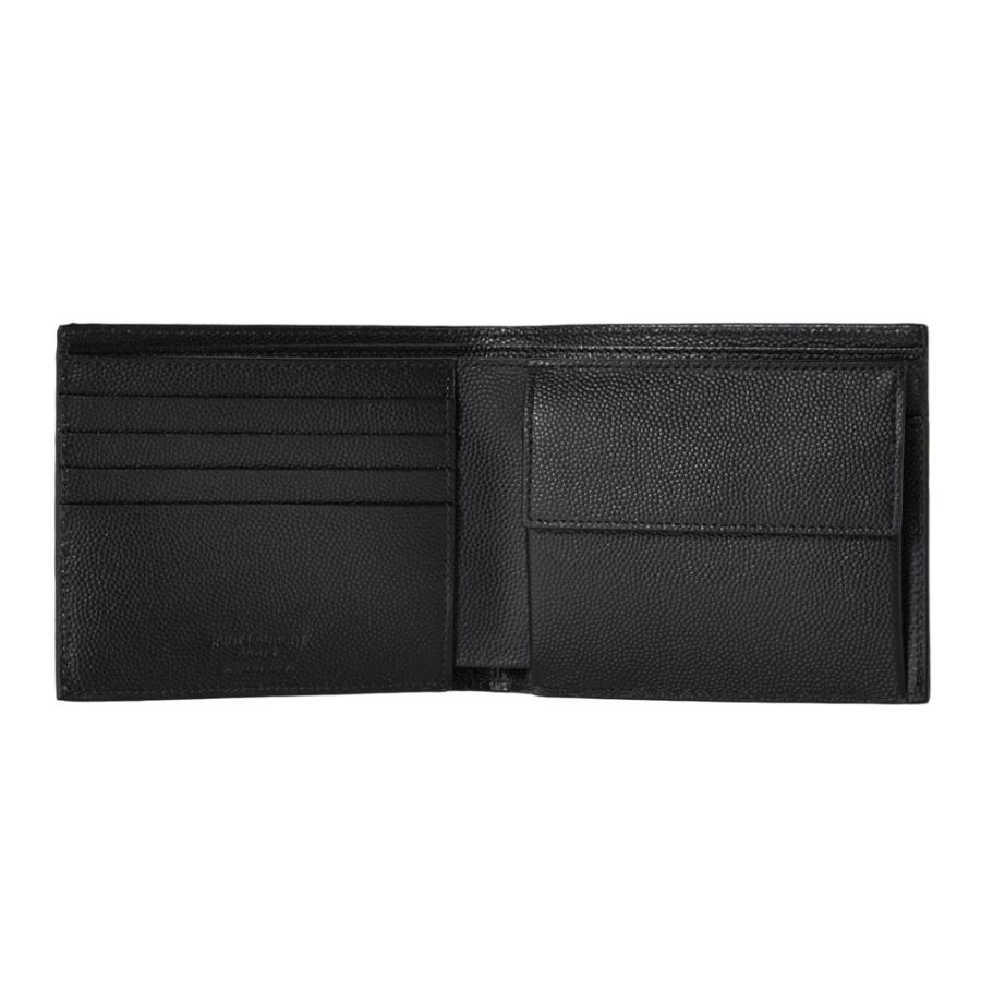 サンローラン 二つ折り財布 396303 BTY0N 1000 ブラック SAINT LAURENT 爆買の画像