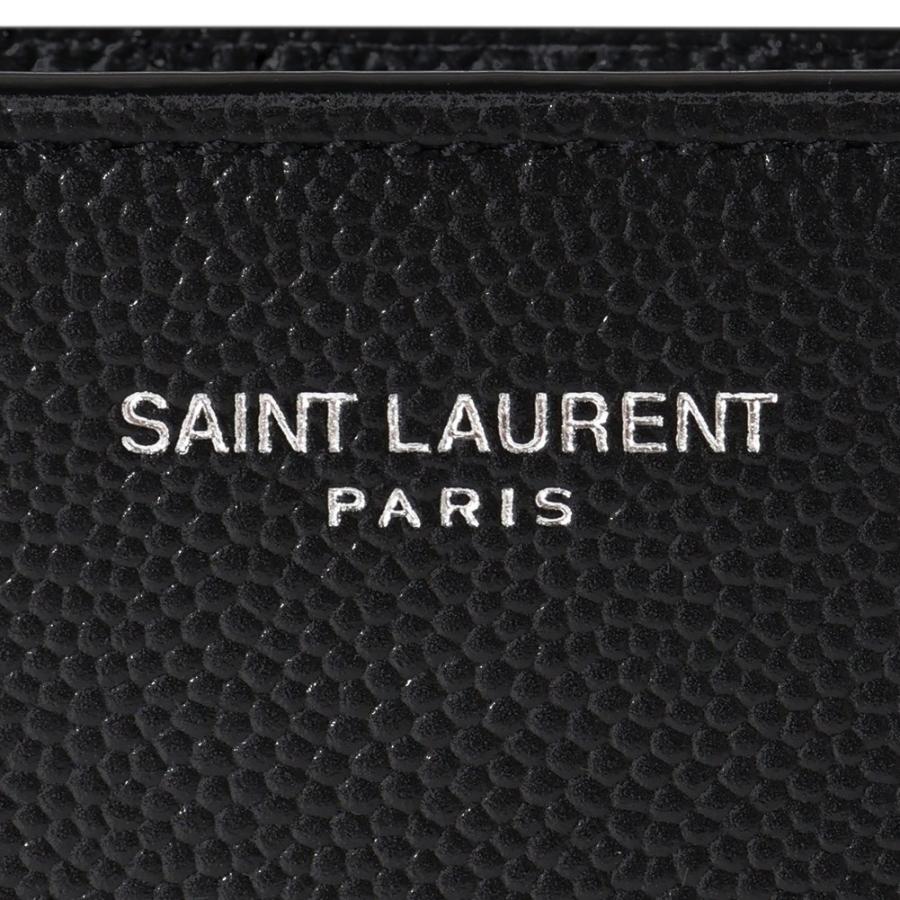 サンローラン 二つ折り財布 396303 BTY0N 1000 ブラック SAINT LAURENT 爆買の画像