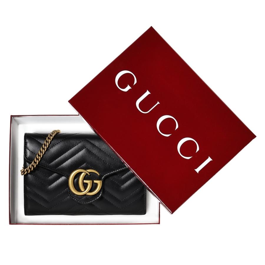 グッチ チェーンウォレット 474575 DTD1T 1000 ブラック GUCCIの画像