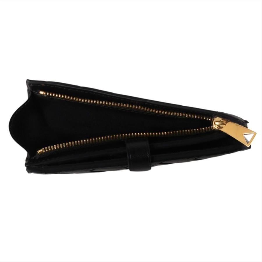 ボッテガヴェネタ 二つ折り財布 609070 VCPP3 8425 Black BOTTEGA VENETA ポイント利用 爆買の画像
