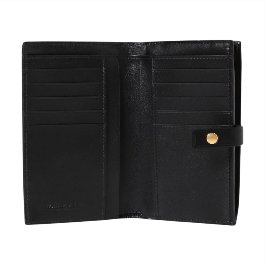 ボッテガヴェネタ 二つ折り財布 609070 VCPP3 8425 Black BOTTEGA VENETA ポイント利用 爆買の画像