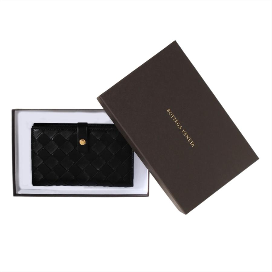 ボッテガヴェネタ 二つ折り財布 609070 VCPP3 8425 Black BOTTEGA VENETA ポイント利用 爆買の画像