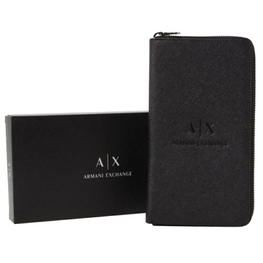 アルマーニエクスチェンジ ラウンドファスナー長財布 958055 CC223 00020 NERO メンズ ARMANI EXCHANGE ポイント利用